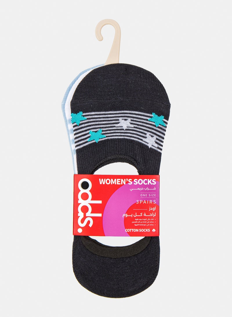 Odds Women's Pack of 3 Lycra invisible Casual Socks - Image 5